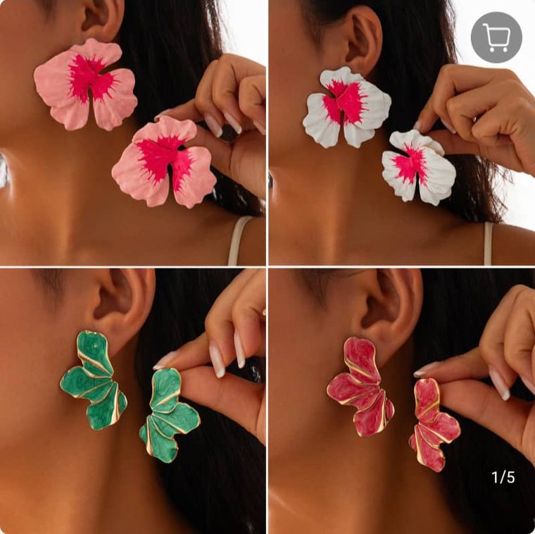 Floral statement earrings
