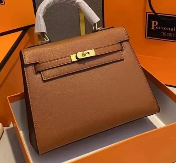 Tan leather handbag